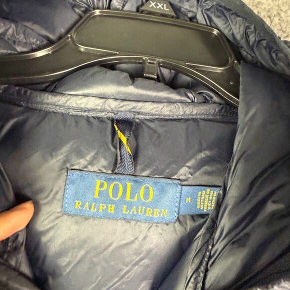 Polo Ralph Lauren Colden Packable Hooded Jacket Mens M Collection Navy Puffer - Picture 6 of 11